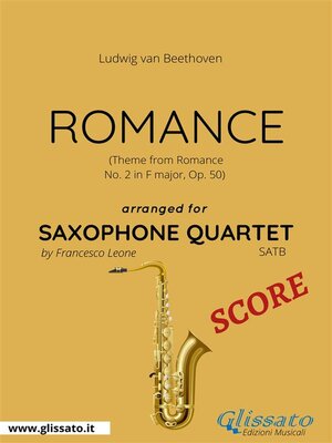 cover image of Romance--Saxophone Quartet SCORE